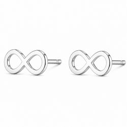گوشواره میخی طلا 18 عیار زنانه گالری صادقی مدل بی نهایت