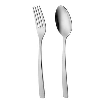 سرویس قاشق و چنگال 12 پارچه ناب استیل مدل فلورانس مات*850