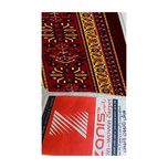 فرش ماشینی زانیس مدل سنتی طرح کاشان زمینه قرمز لاکی