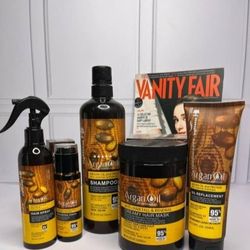 پک کامل شامپو و ماسک و روغن مو و ماسک بیرون حمام و اسپری دوفاز ارگان تقویت کننده و مراقبتی مو