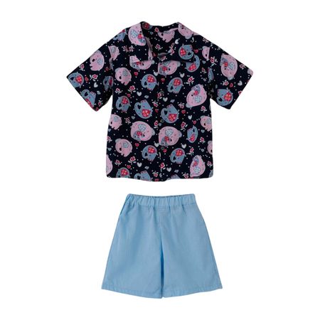 ست پیراهن و شلوارک پسرانه مدل MDSS-CH2429