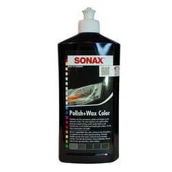 پولیش واکس مشکی بدنه خودرو سوناکس مدل Polish &amp; Wax Color حجم 500 میلی لیتر