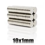 آهن ربا مدل نئودیمیوم دیسک D10x1mm بسته 10 عددی