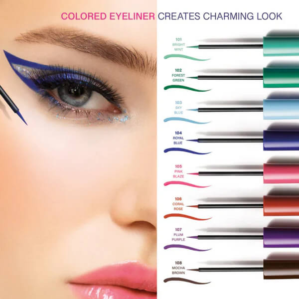خط چشم رنگی آبی آسمانی فلش گلدن رز اصل( SKY BLUE-103)