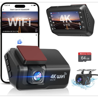 دوربین جلو و عقب خودرو Otovoda مدل B-T52 | ضبط همزمان 4K + 1080P