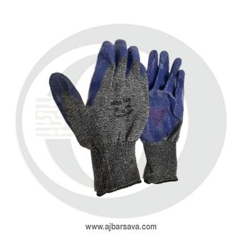 دستکش ضد برش نازک سورمه ای کف بینزل