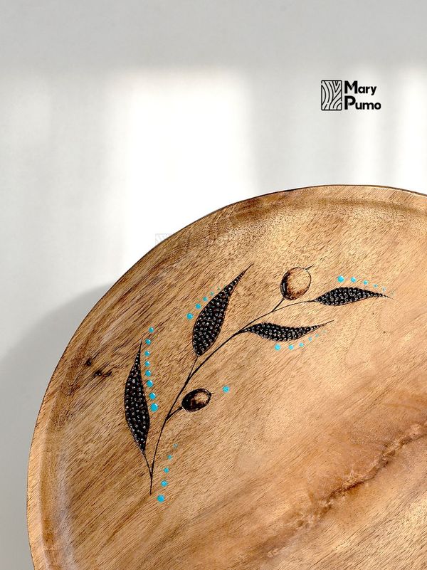 سینی چوب گردو - کد 3002