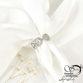 انگشتر نقره زنانه مدل مثلثی کد 3027