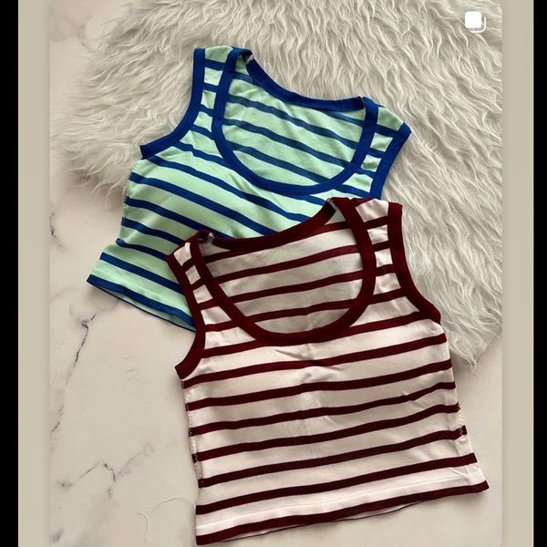 کراپ تاپ راه راه