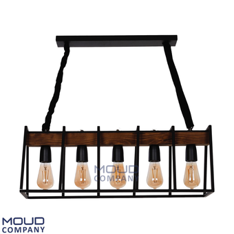 لوستر چوب‌فلز مدل لاینر کد 307-5 (موعود)