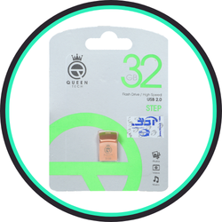 فلش مموری Queen tech USB2.0 مدل STEP ظرفیت 32GB - رزگلد (گارانتی مادام العمر شرکت آی تین)