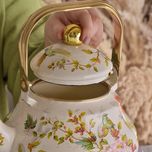 کتری لعابی طرح گنجشک