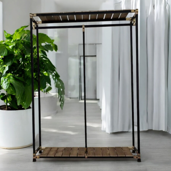 رگال لباس ایستاده چوب و فلز مدل مهرگان