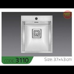 سینک باکسی 3110 الکا استیل | سینک ظرفشویی استیل زیرکار سایز 43×37 سانت