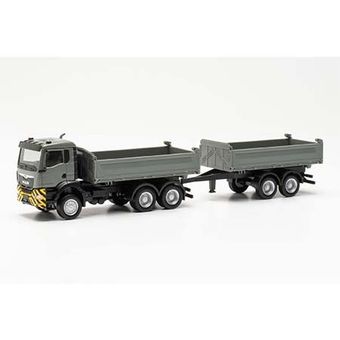 MAN TGS NN dump trailer truck, grey/yellow   316255