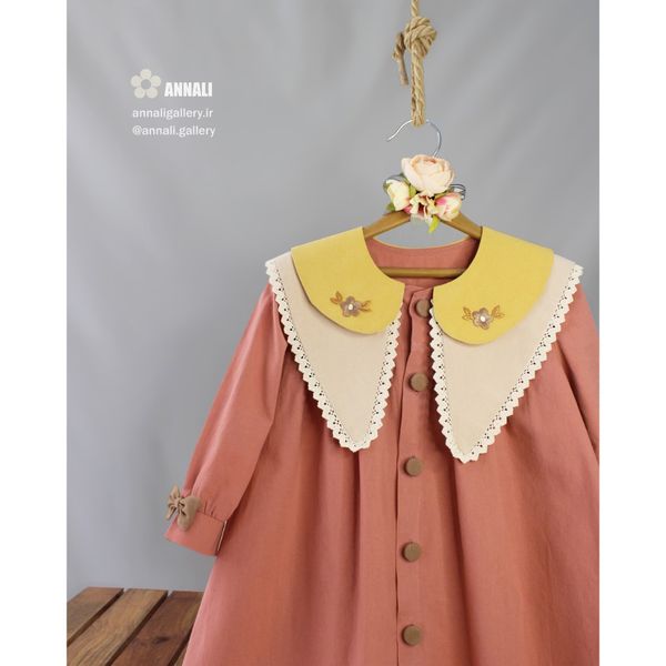 پیراهن دخترانه میها رنگ صورتی