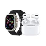 پک ساعت هوشمند و ایرپاد مدل SM99 با 7 بند و ایرپاد پرو