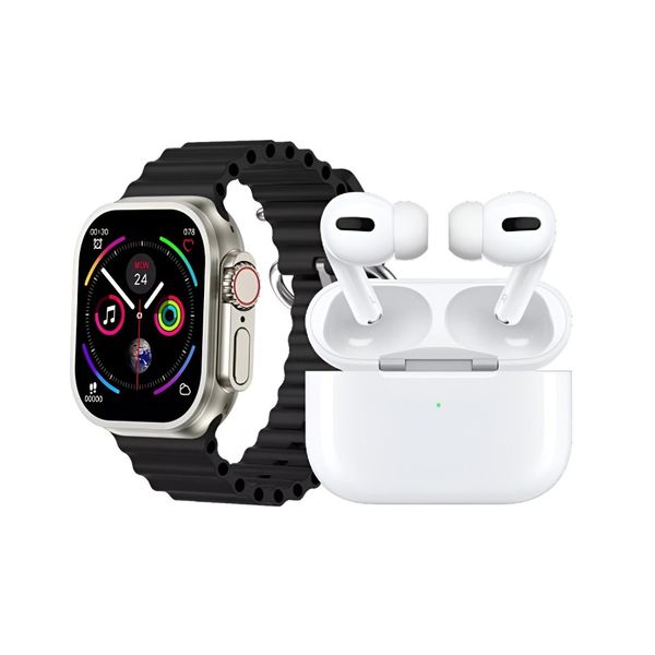 پک ساعت هوشمند و ایرپاد مدل SM99 با 7 بند و ایرپاد پرو