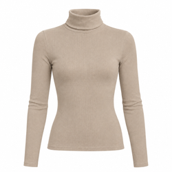 بلوز آستین بلند زنانه پپا مدل Turtleneck رنگ کرم