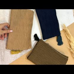 شال برشکا حاشیه لمه پاییزه رنگبندی 5 عددی