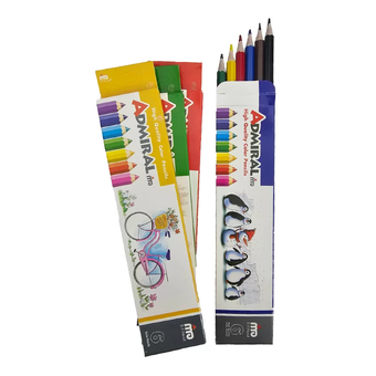 مداد رنگی 6 رنگ ادمیرال