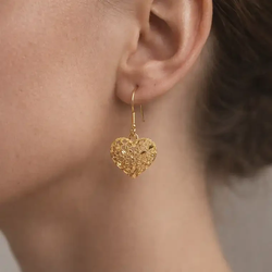 (2.74 گرم )Gold Heart Earring