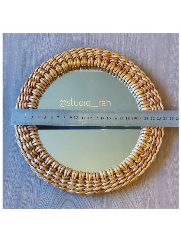 آینه ریز بافت حصیری استودیو راح