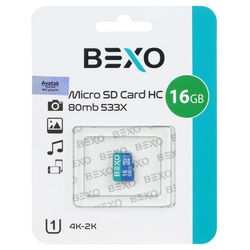 BEXO Extra 533X microSDHC UHS-I U1 Class10-80MB/s-16GB(گارانتی داده پردازی آواتک)