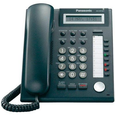 تلفن تحت شبکه پاناسونیک مدل KX-NT321 رنگ مشکی ریفر درجه یک