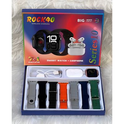 پک ساعت هوشمند و ایرپاد مدل rock 40 - با هفت بند و ایرپاد پرو