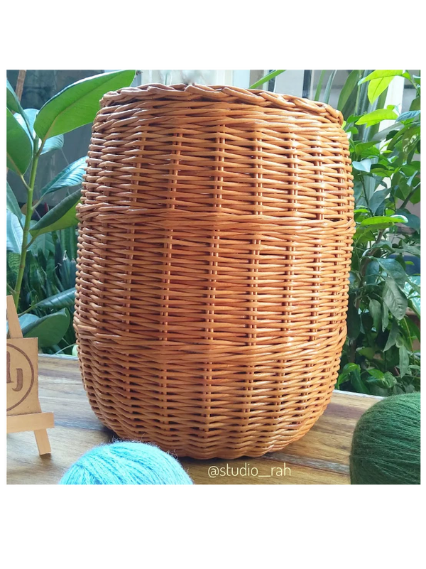 سبد خمره‌ای حصیری استودیو راح