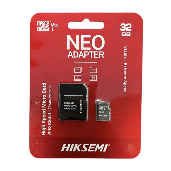 کارت حافظه microSDHC هایکسمی مدل HS-TF-C1 کلاس 10 ظرفیت 32 گیگابایت به همراه آدابتور