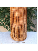 گلدان استوانه حصیری استودیو راح