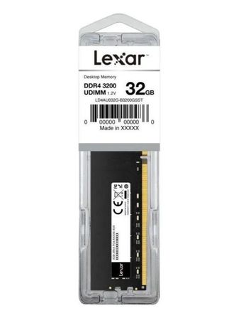 حافظه رم دسکتاپ لکسار مدل Lexar 32GB DDR4 3200Mhz CL22 (اپن باکس)