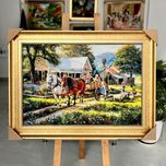 تابلو فرش ماشینی با قاب چوبی 132