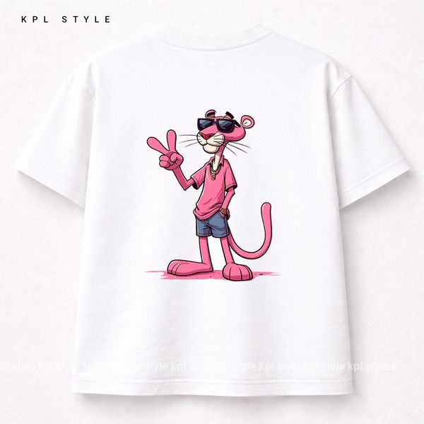 تیشرت پلنگ صورتی | قواره باکسی %100 پنبه کد 1294