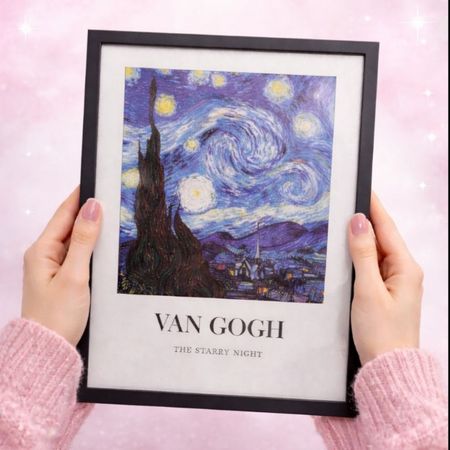 تابلو قاب و شیشه طرح ونگوگ