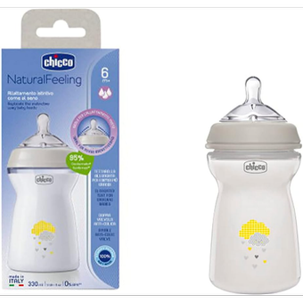 شیشه شیر نچرال فیلینگ چیکو از 6 ماهگی 330 میلی لیتر Chicco