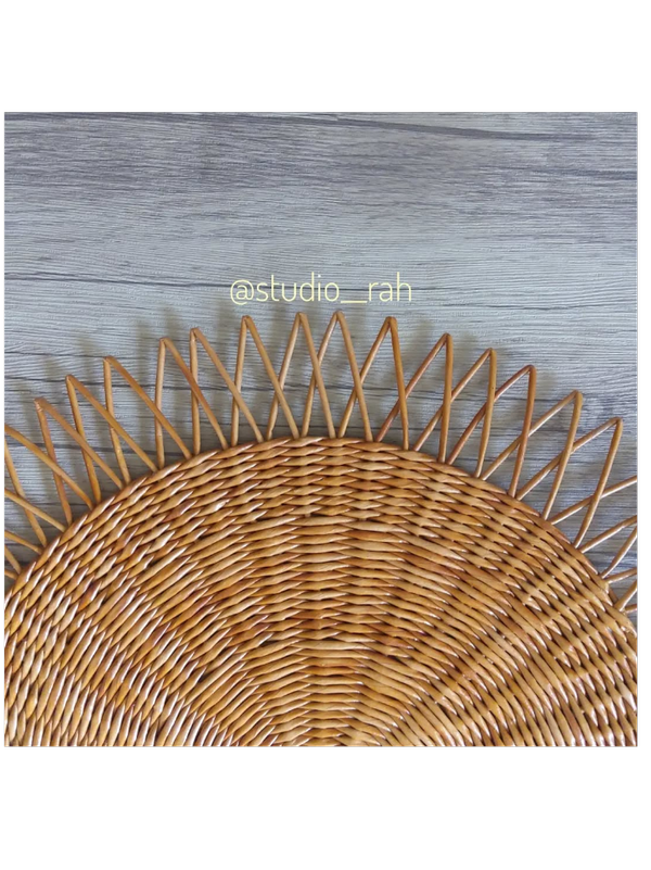 دیوارکوب ستاره‌ای حصیری استودیو راح