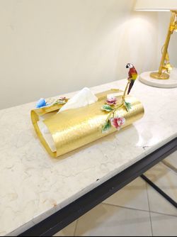 جادستمالی برنجی | مدل نغمه زرین طوطی کد 12