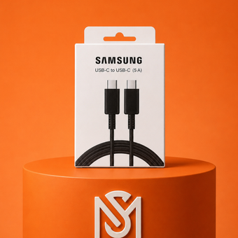 کابل فست شارژ اصلی سامسونگ USB-C به USB-C (پشتیبانی تا 5 آمپر)