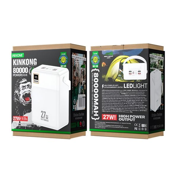 پاوربانک Wekome مدل WP-99 – ظرفیت 80000 میلی‌آمپر - 27وات - اصل