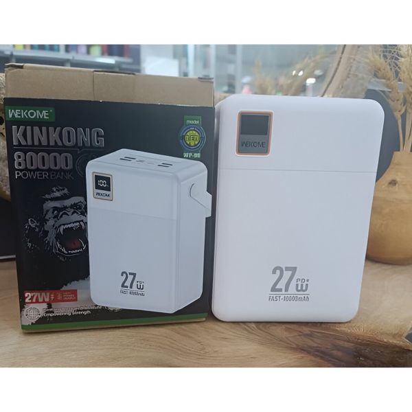 پاوربانک Wekome مدل WP-99 – ظرفیت 80000 میلی‌آمپر - 27وات - اصل