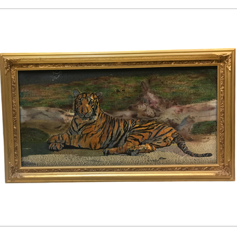 تابلوفرش دستبافت پلنگ تبریز