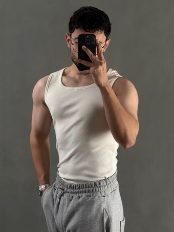 تنگ تاپ کبریتی سفید شیری