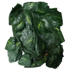 گل مصنوعی مدل ریسه برگ پتوس خطی بسته 48 عددی