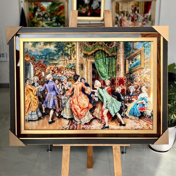 تابلو فرش ماشینی با قاب چوبی 133