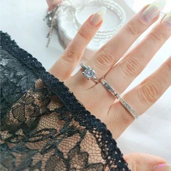 پک 3عددی انگشتر و رینگ نقره