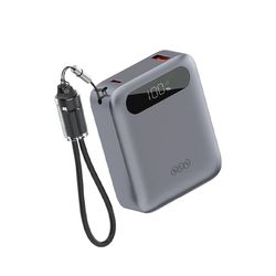 پاوربانک فست شارژ QCY 10000mAh مدل PB10D 22.5W - نقره ای (گارانتی 18 ماهه شرکتی)