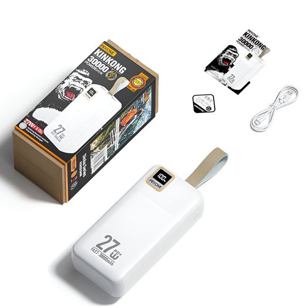 پاوربانک WEKOME مدل WP96 - ظرفیت 30000 میلی آمپر - 27وات - اصل